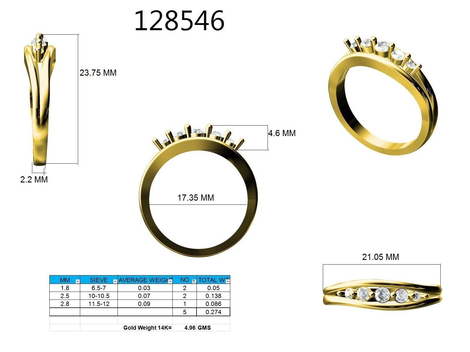 Ring - 128546 3D print model_12