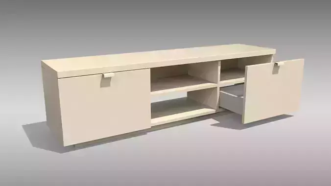 TV Stand 02 Low-poly 3D model