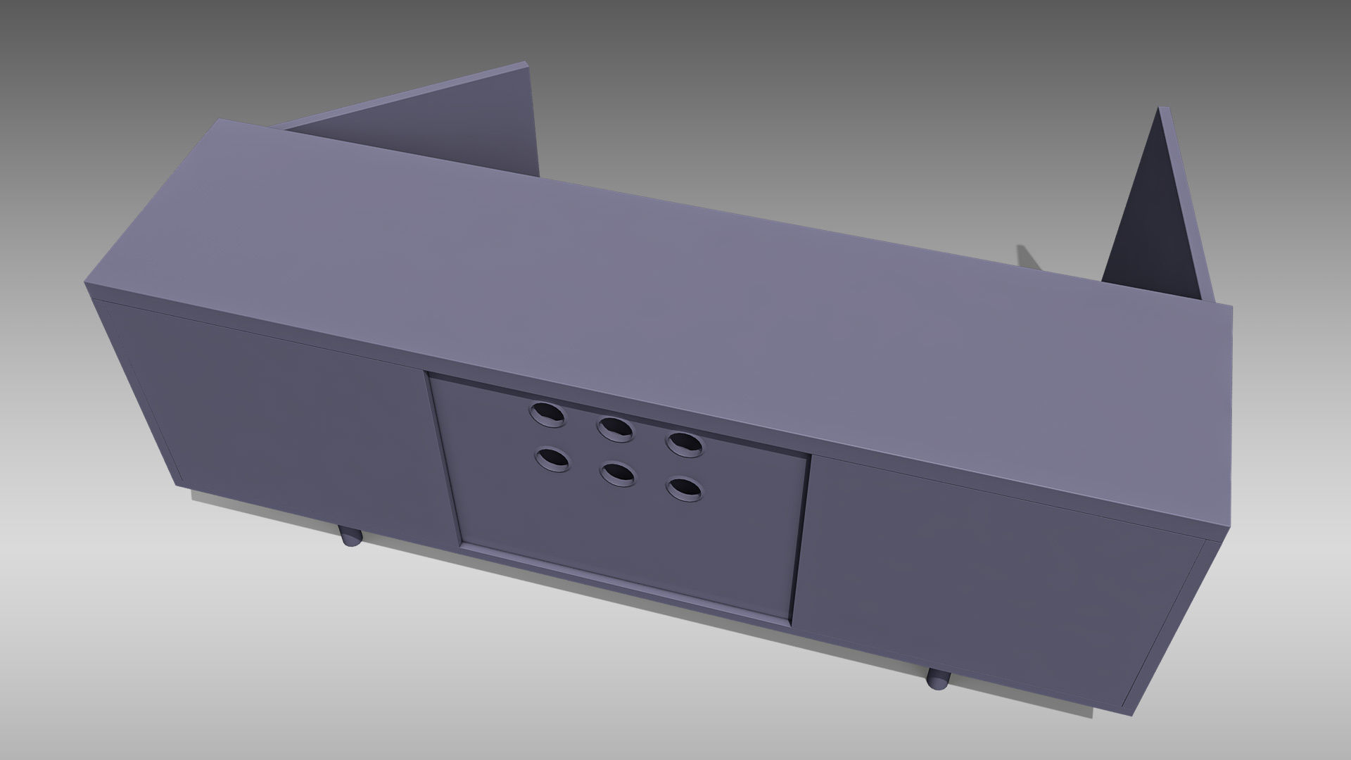 TV Stand 03 Low-poly 3D model_8