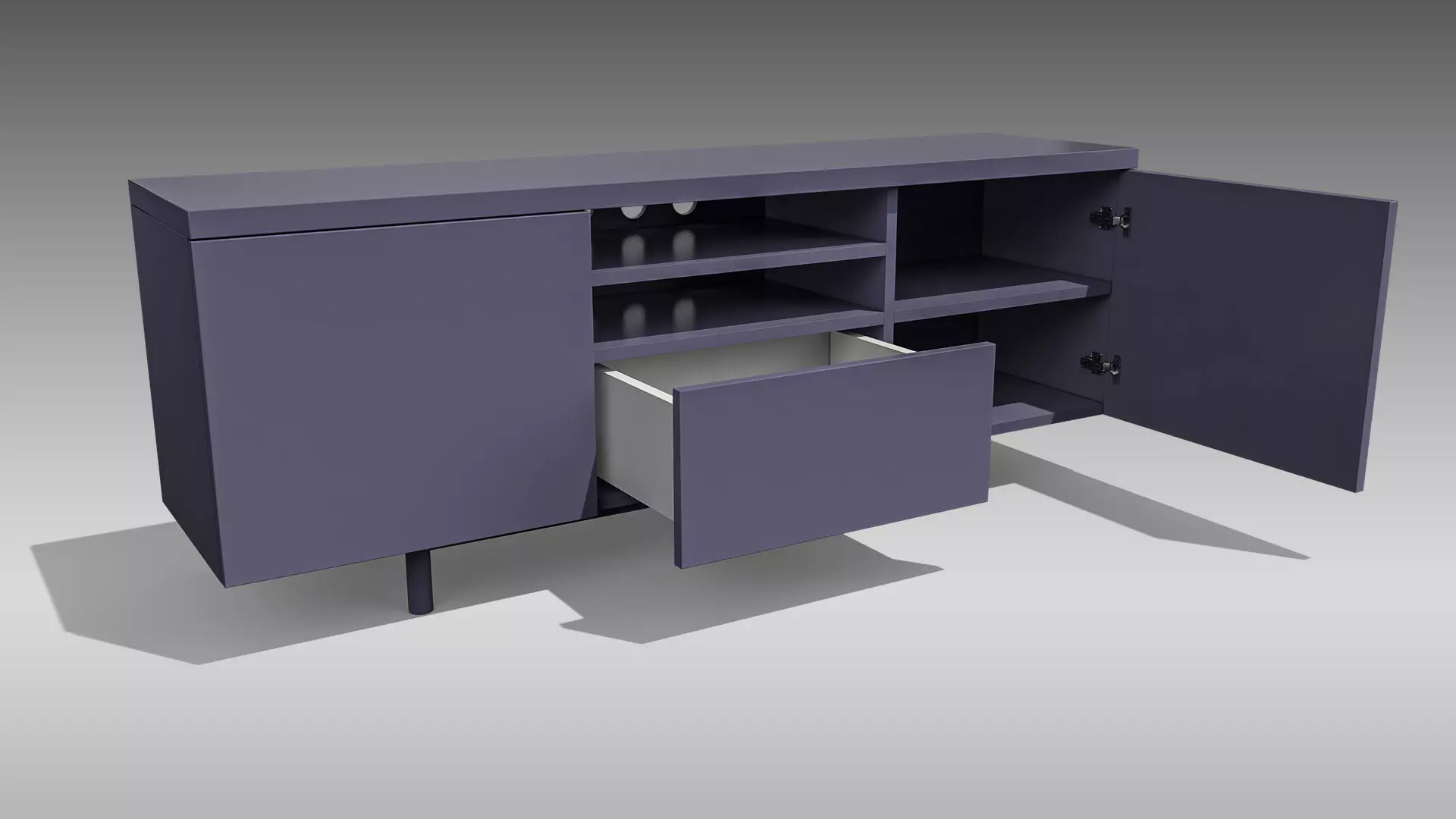 TV Stand 03 Low-poly 3D model_0