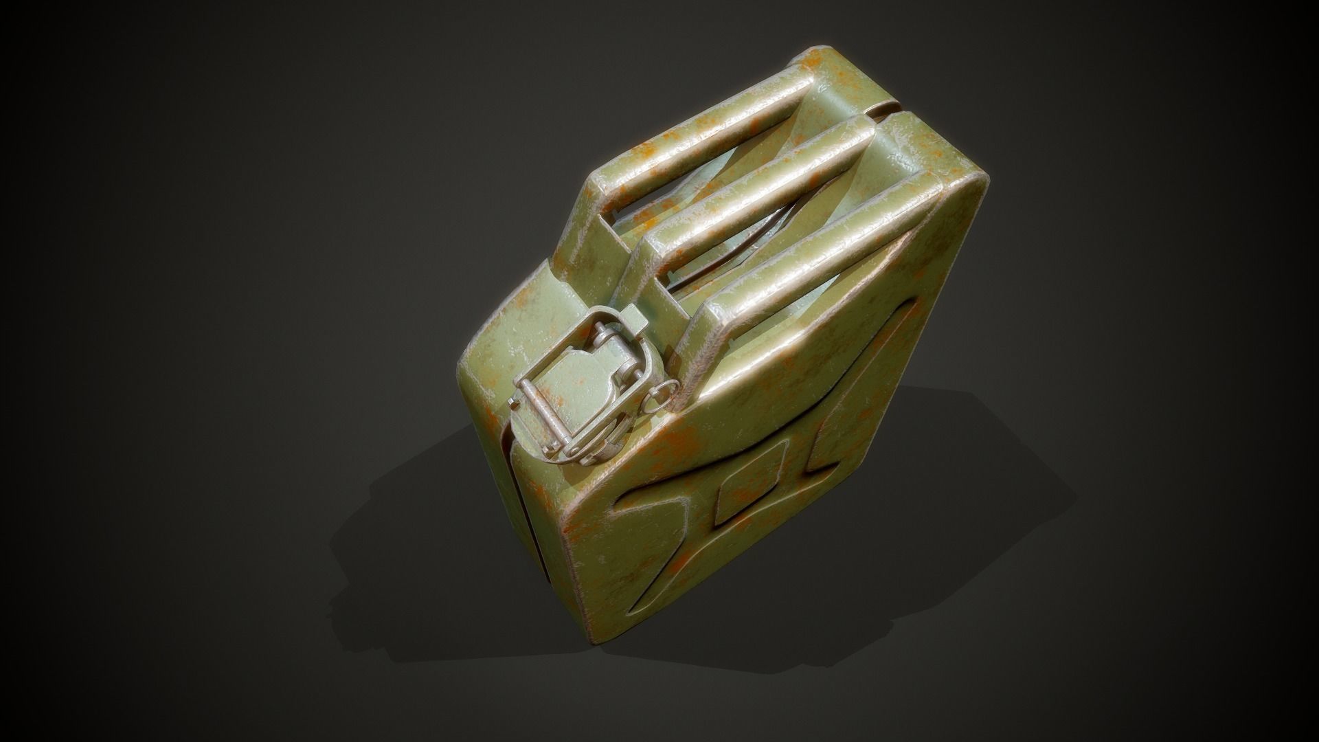 Jerry Can - Tutorial Included  Low-poly 3D model_4