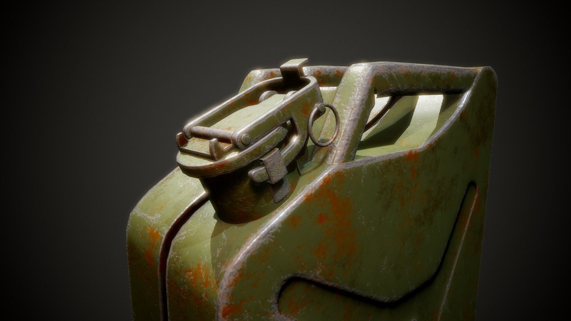 Jerry Can - Tutorial Included  Low-poly 3D model_8