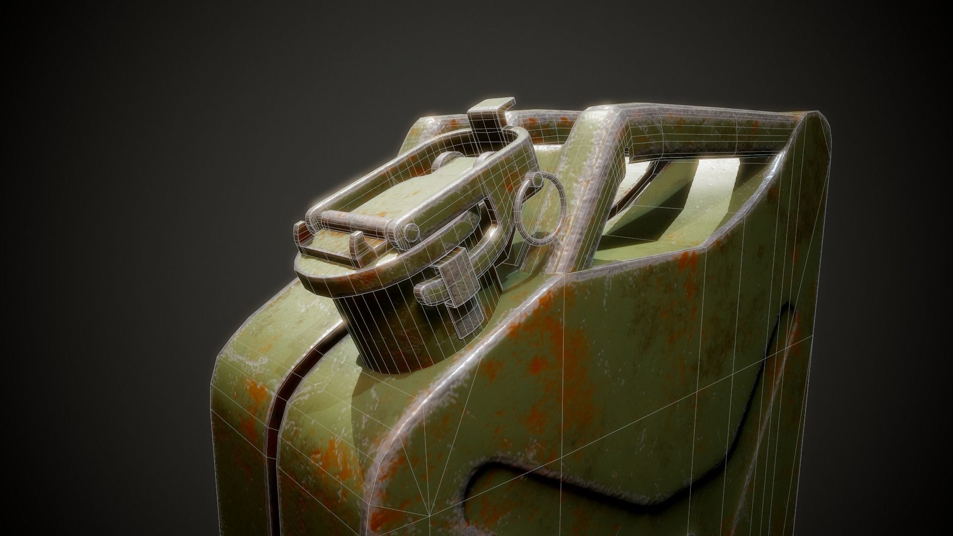 Jerry Can - Tutorial Included  Low-poly 3D model_9