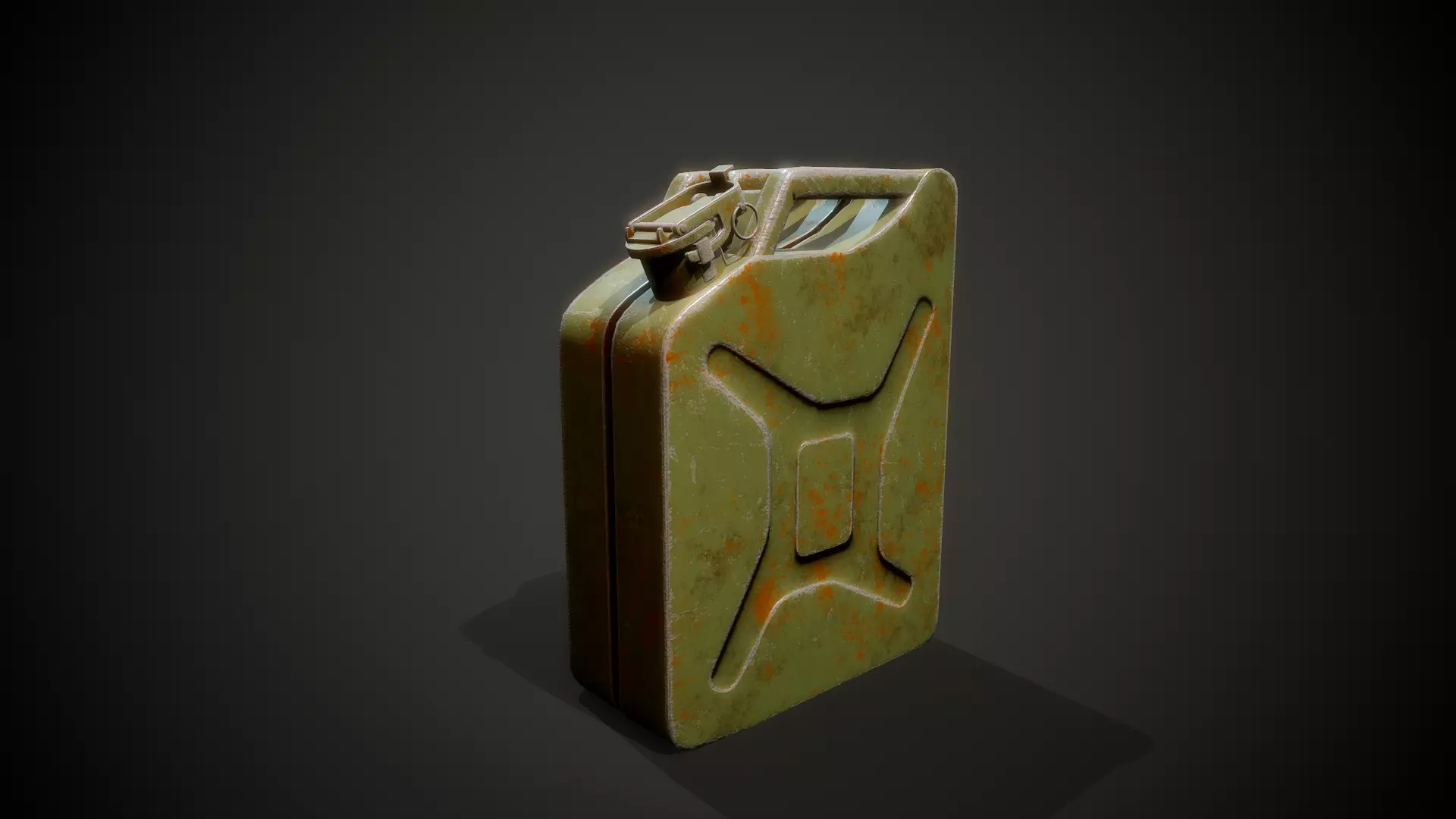 Jerry Can - Tutorial Included  Low-poly 3D model_0