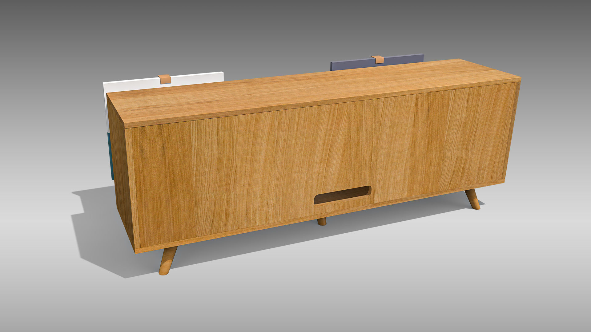TV Stand 04 Low-poly 3D model_6
