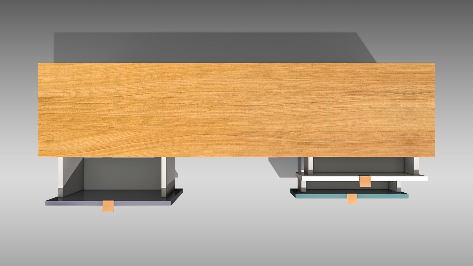 TV Stand 04 Low-poly 3D model_3