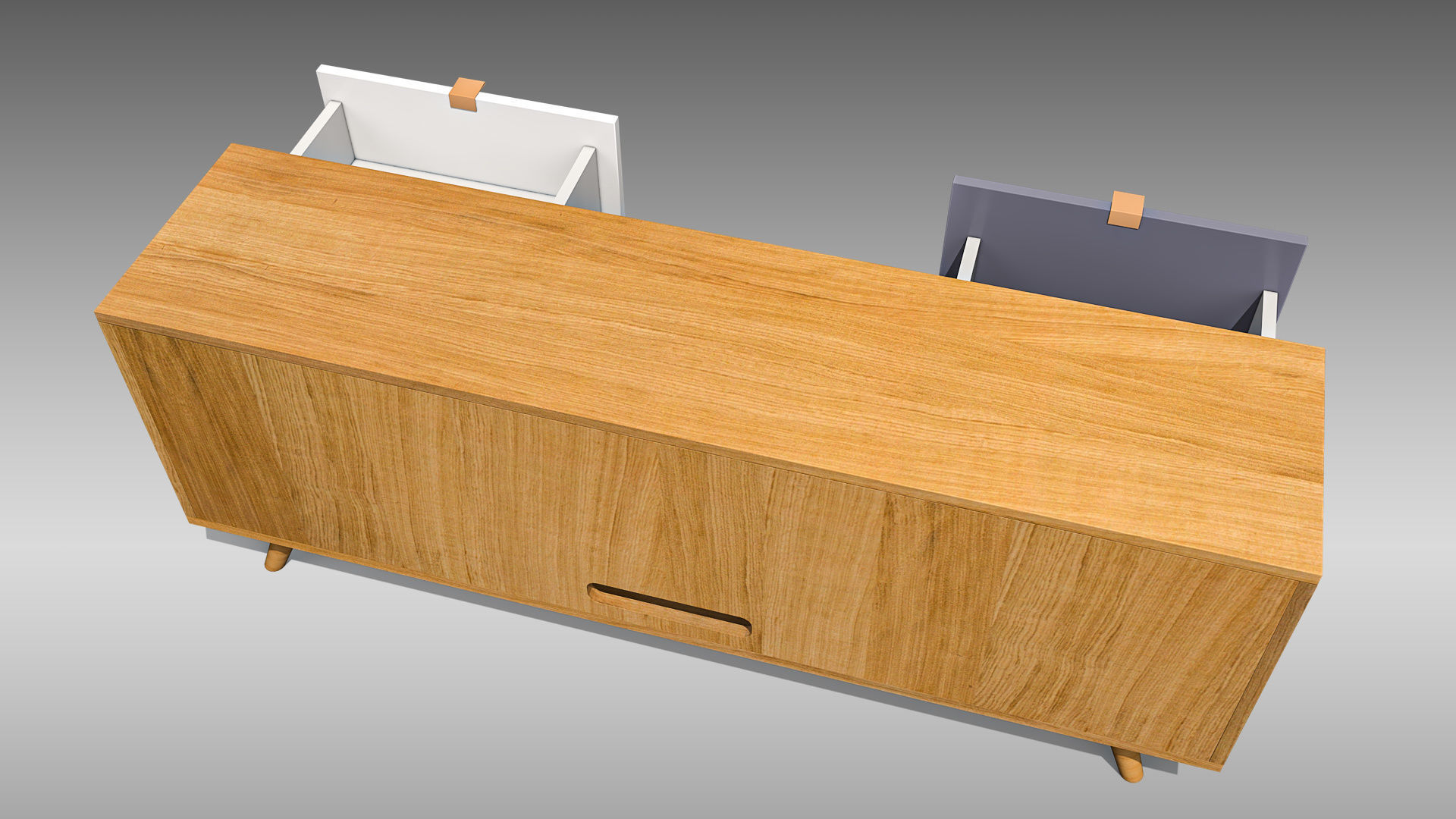 TV Stand 04 Low-poly 3D model_8