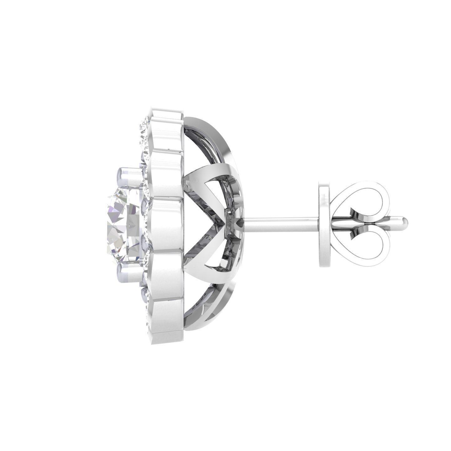 Women Round Earrings 3dm stl render detail 3D print model_5