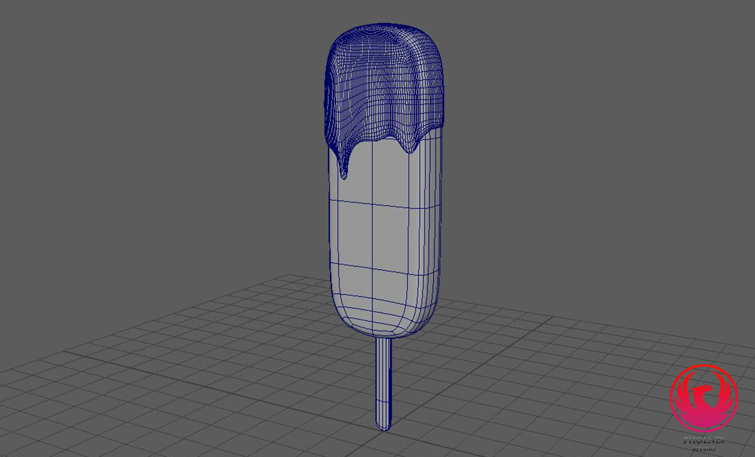 IceCream 3D Model chocolate ice cream on stick Low-poly 3D model_1