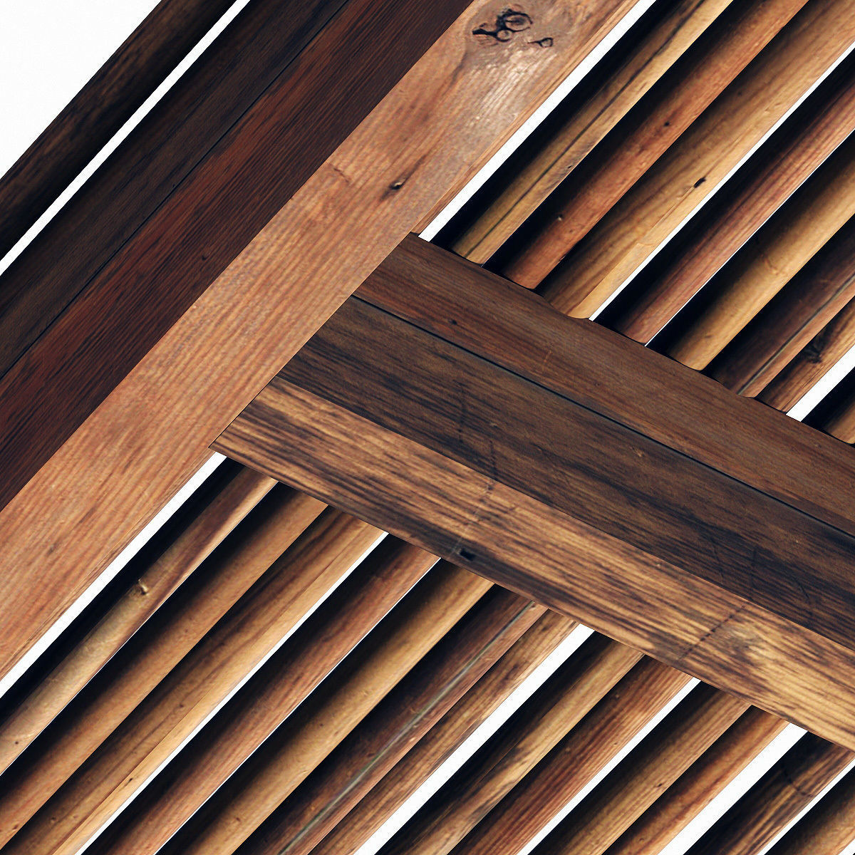 Ceiling thick branch straight n1 3D model_9