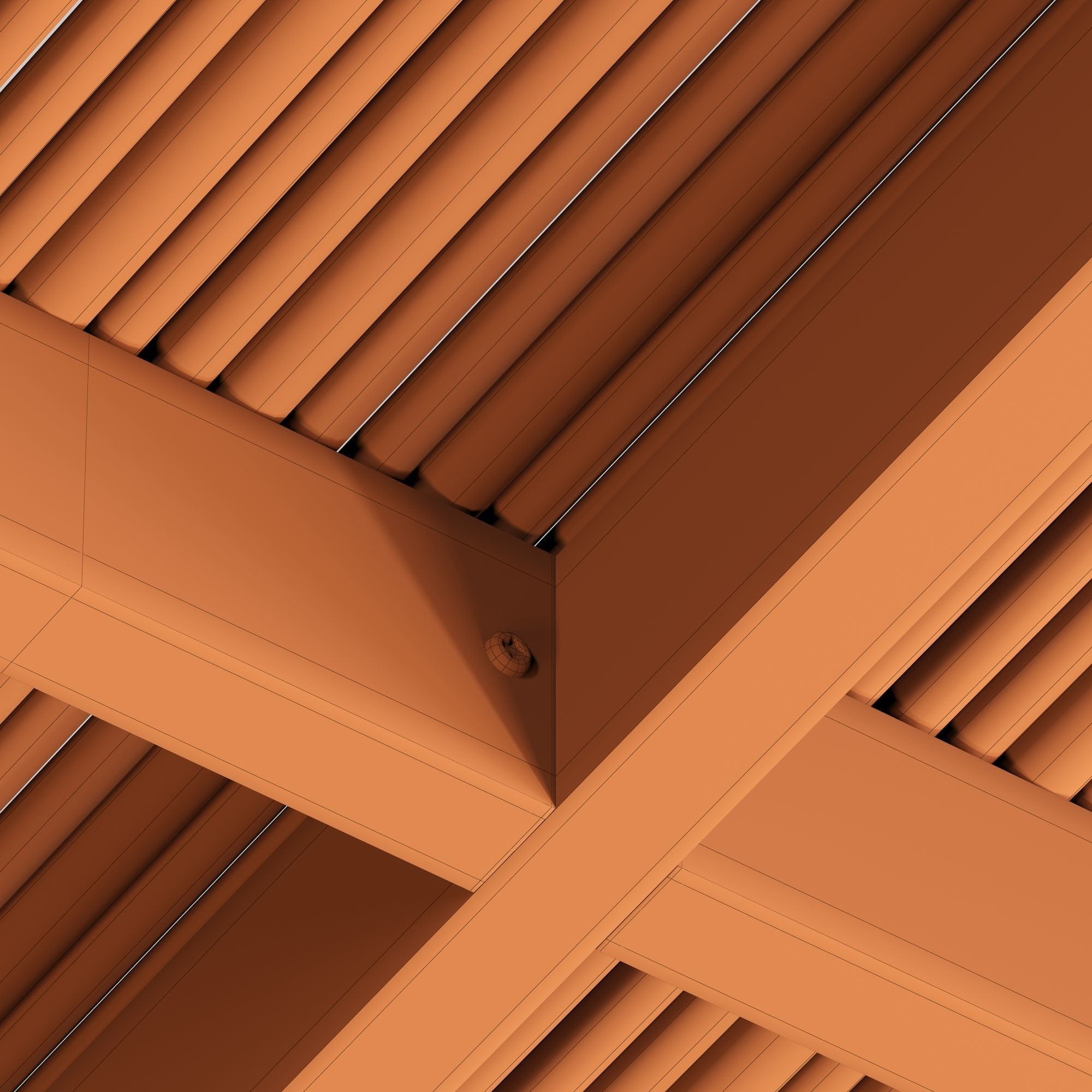 Ceiling thick branch straight n1 3D model_13