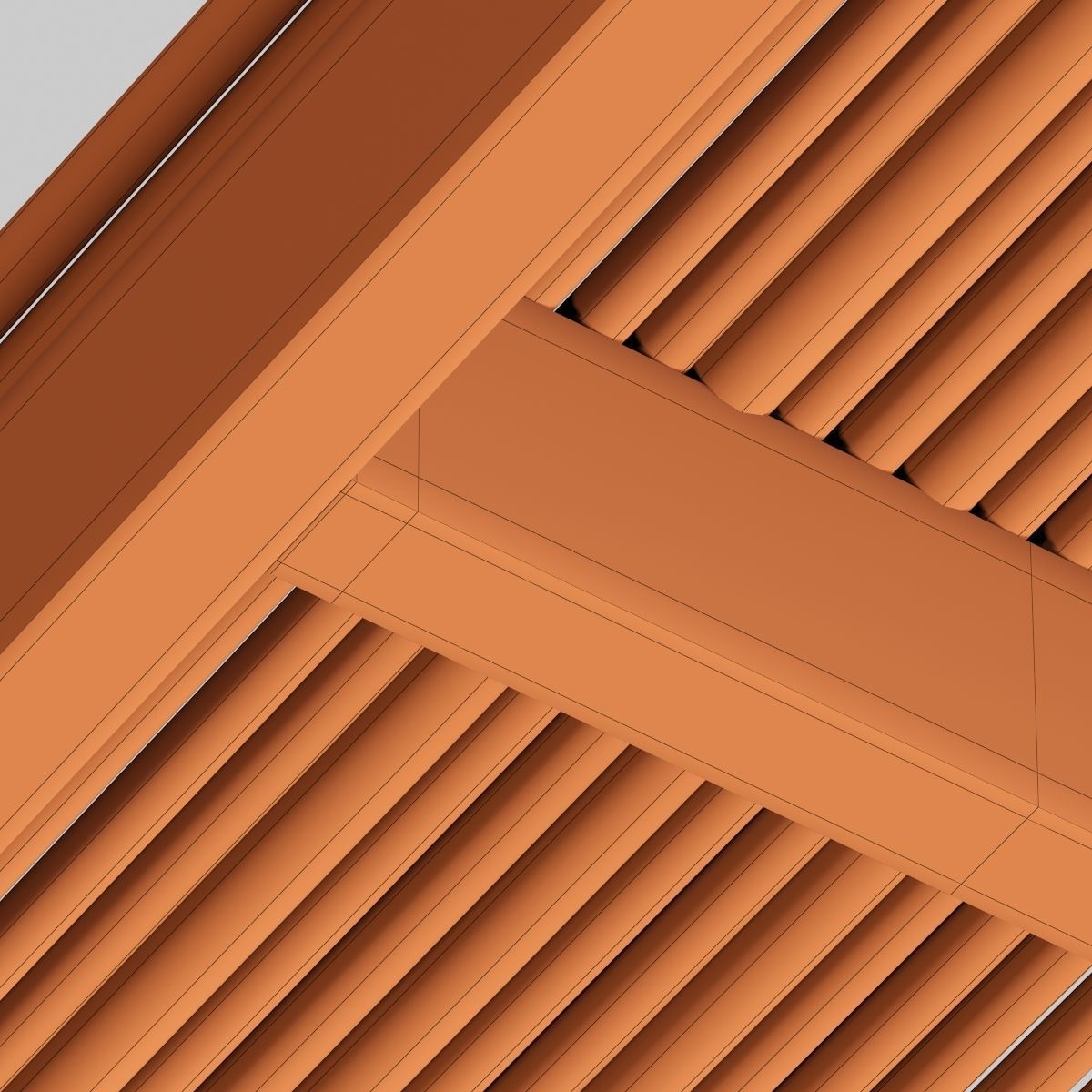 Ceiling thick branch straight n1 3D model_15