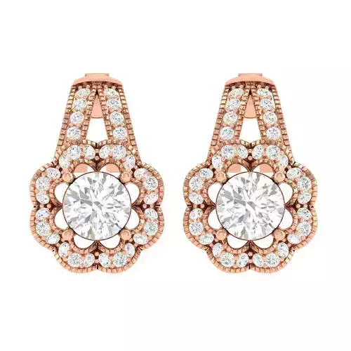 Women Earrings 3dm stl render detail  3D print model