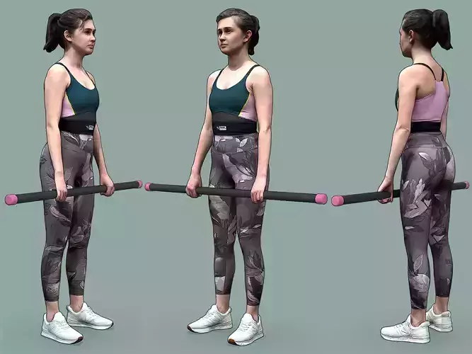 Stylized Fitness Character 3D model