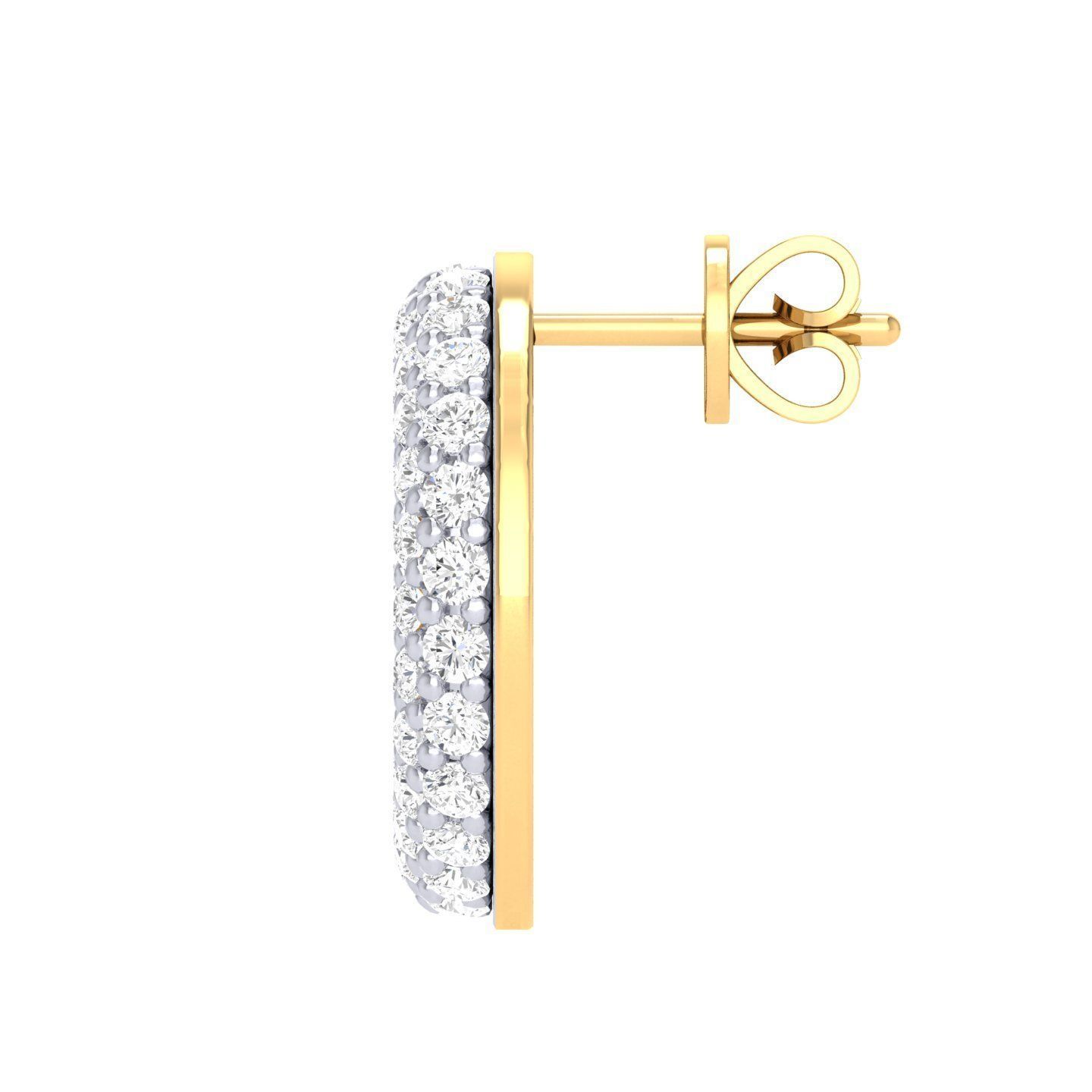 Women Round Earrings 3dm stl render detail 3D print model_8