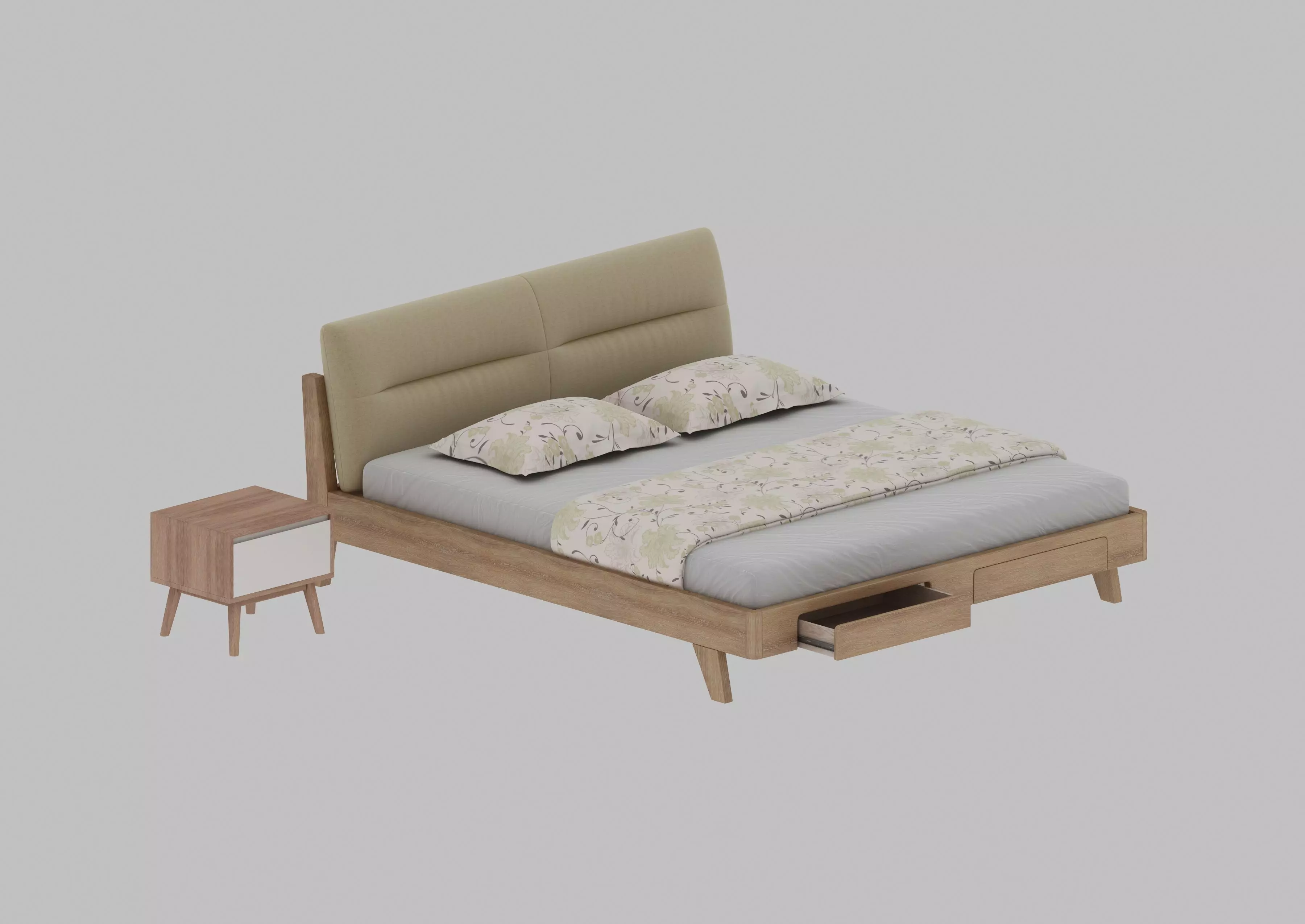 High quality 3d bed model 3D model_0