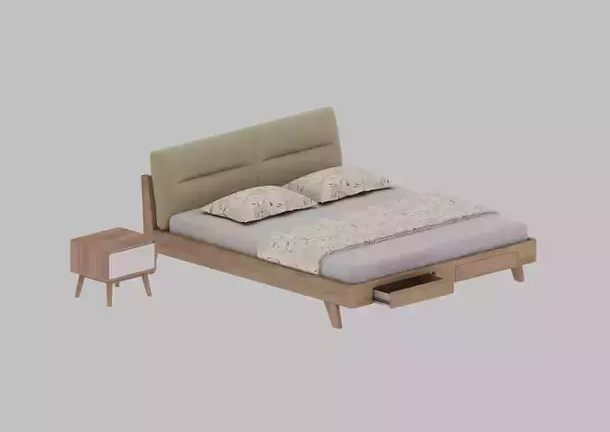 High quality 3d bed model 3D model