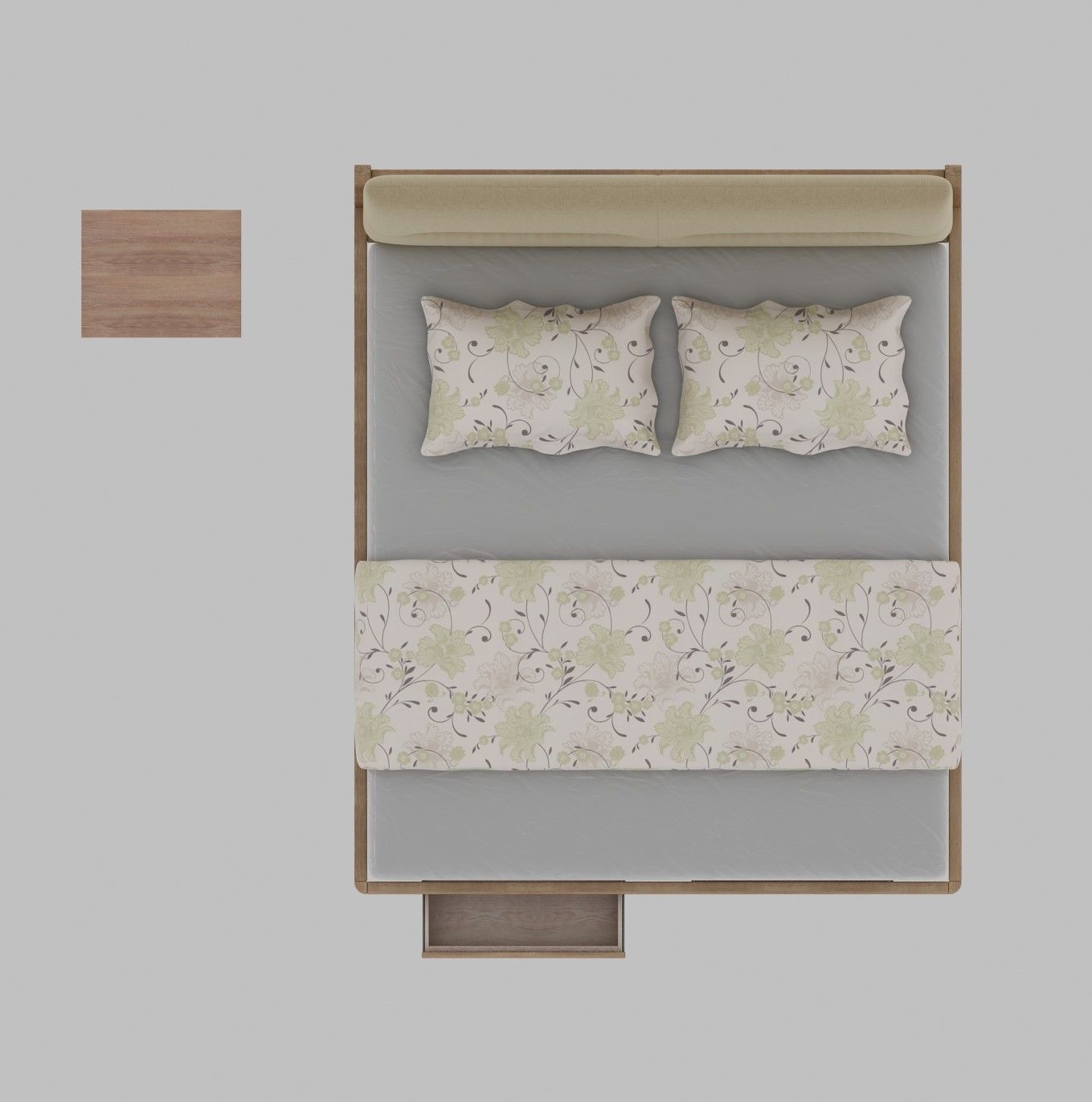 High quality 3d bed model 3D model_2