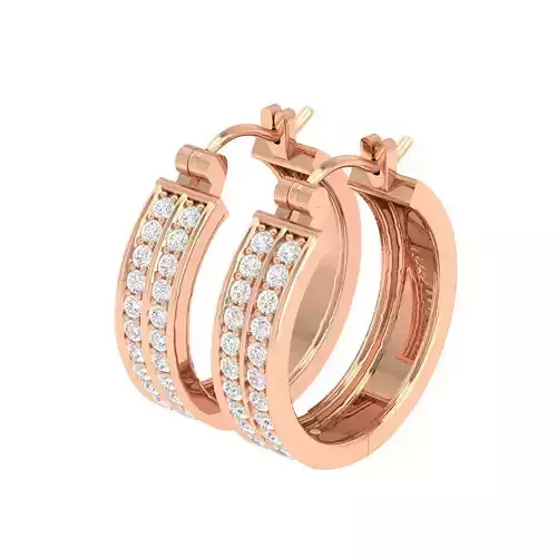 Women Earrings 3dm stl render detail 