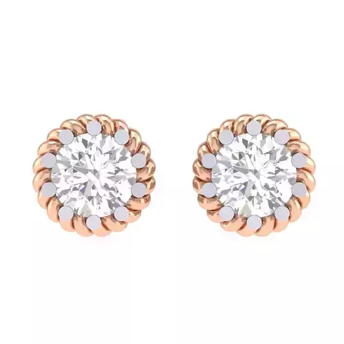 Women Round Earrings 3dm stl render detail