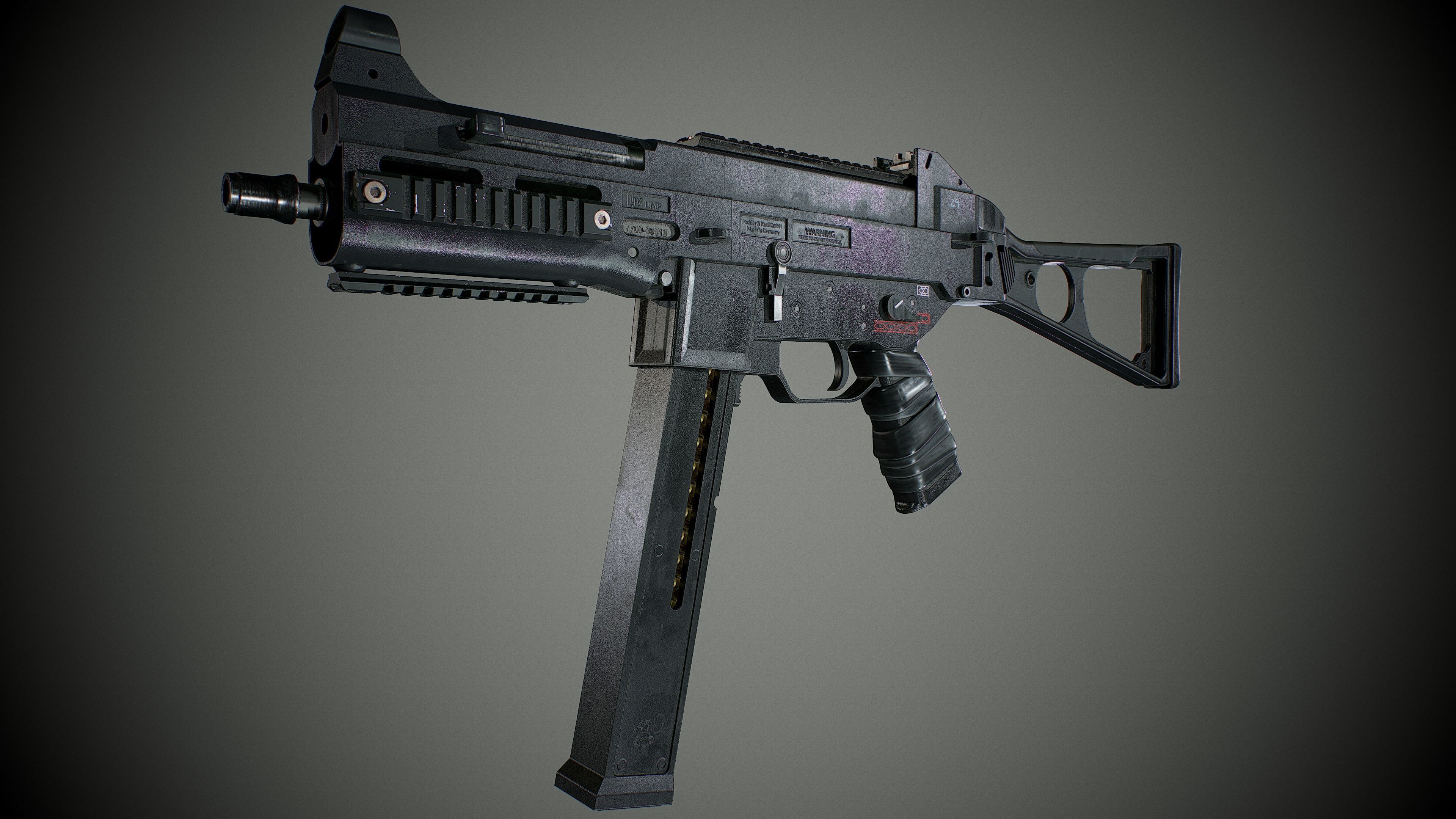 UMP 45 - Game Ready Low-poly 3D model_2