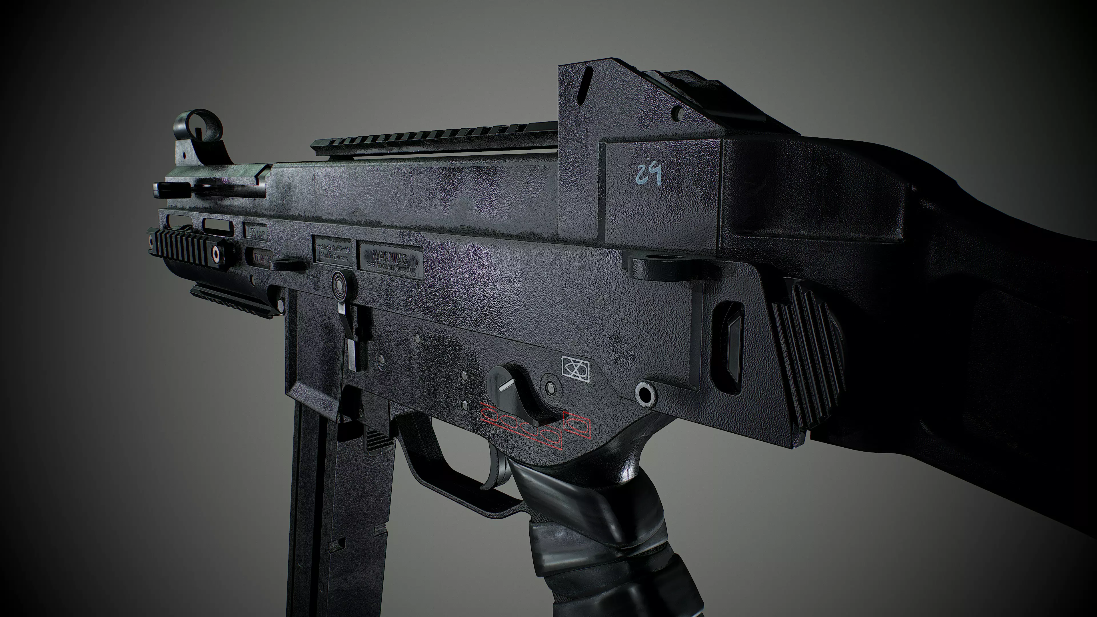 UMP 45 - Game Ready Low-poly 3D model_0