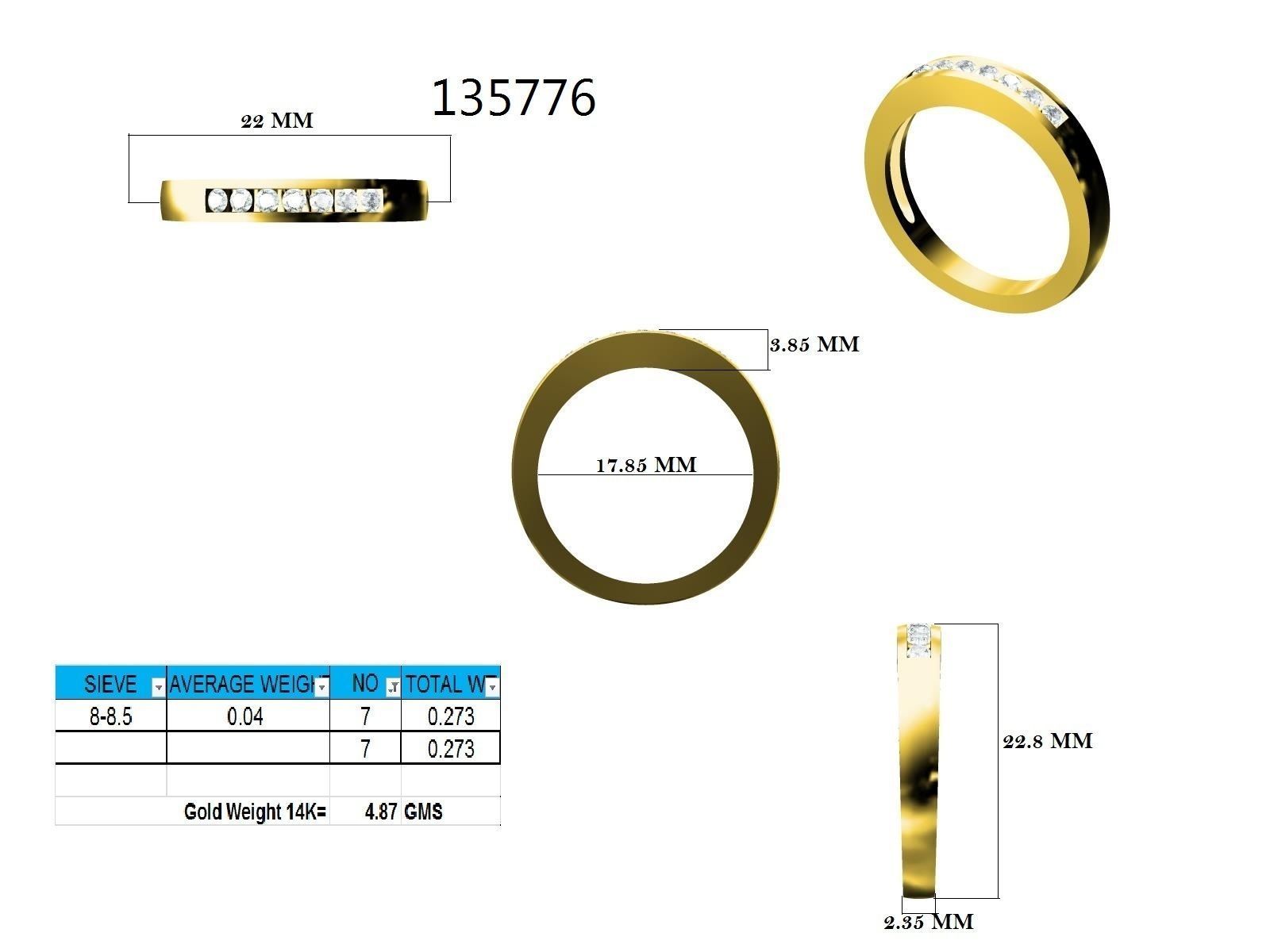 Ring - 135776 3D print model_12