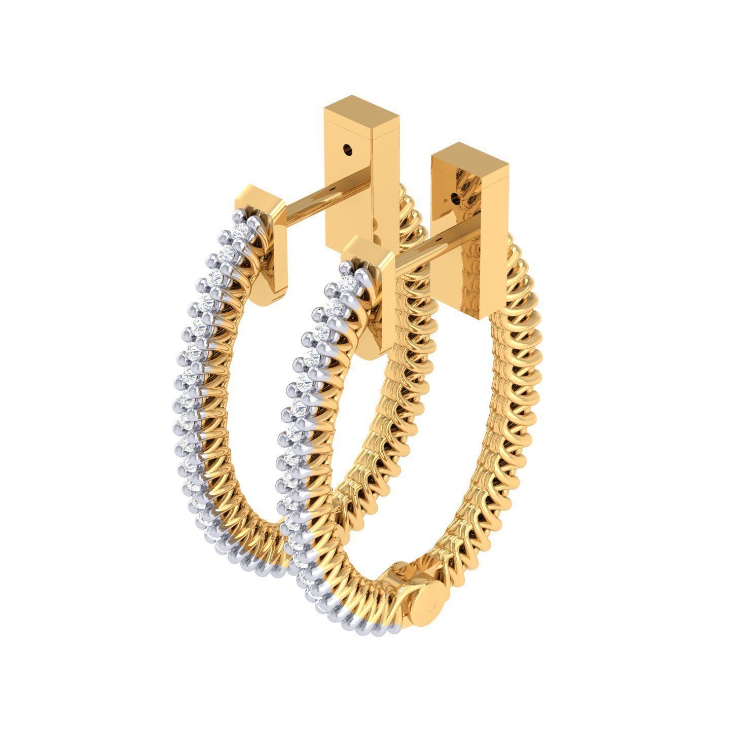 Women Earrings 3dm stl render detail 3D print model_8