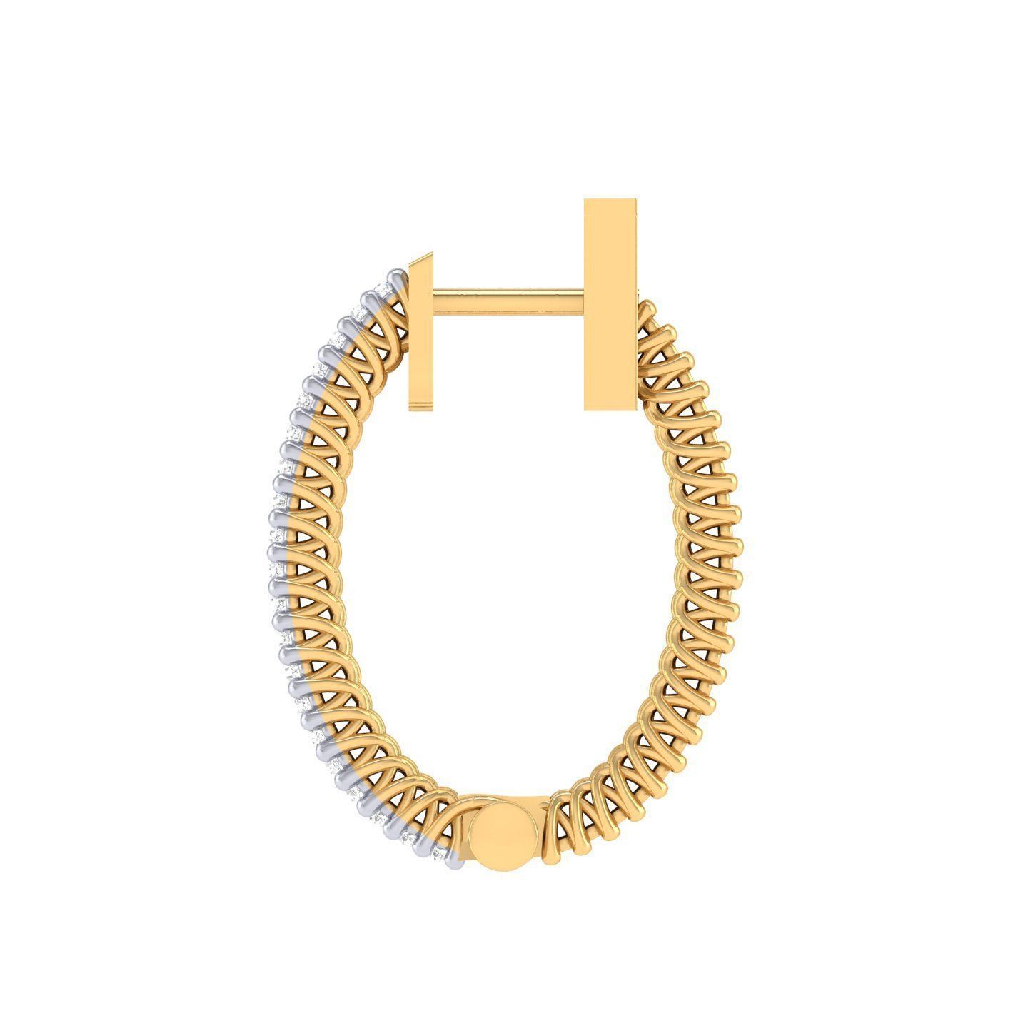 Women Earrings 3dm stl render detail 3D print model_7