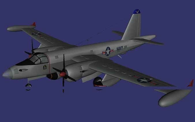 Lockheed P2V Neptune Free low-poly 3D model