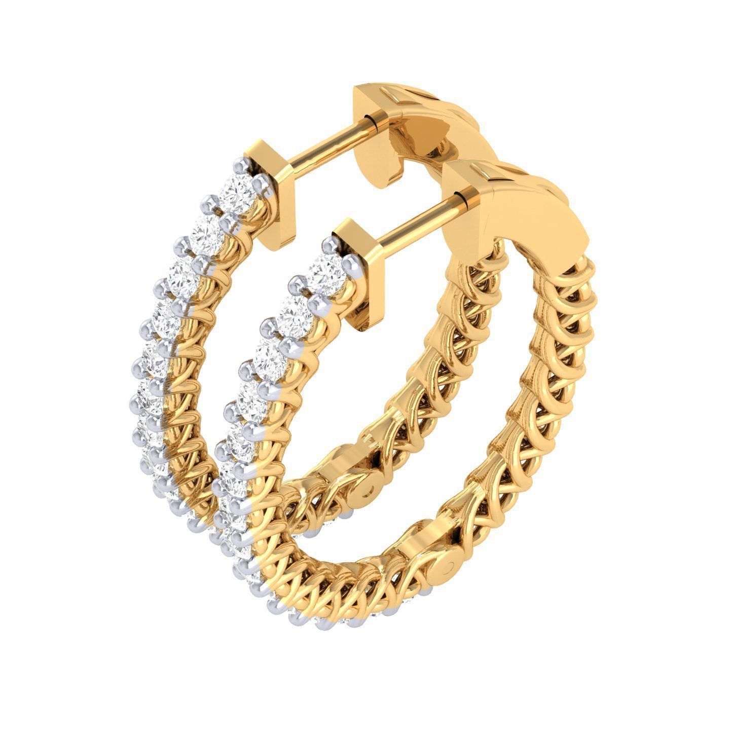 Women Earrings 3dm stl render detail  3D print model_8