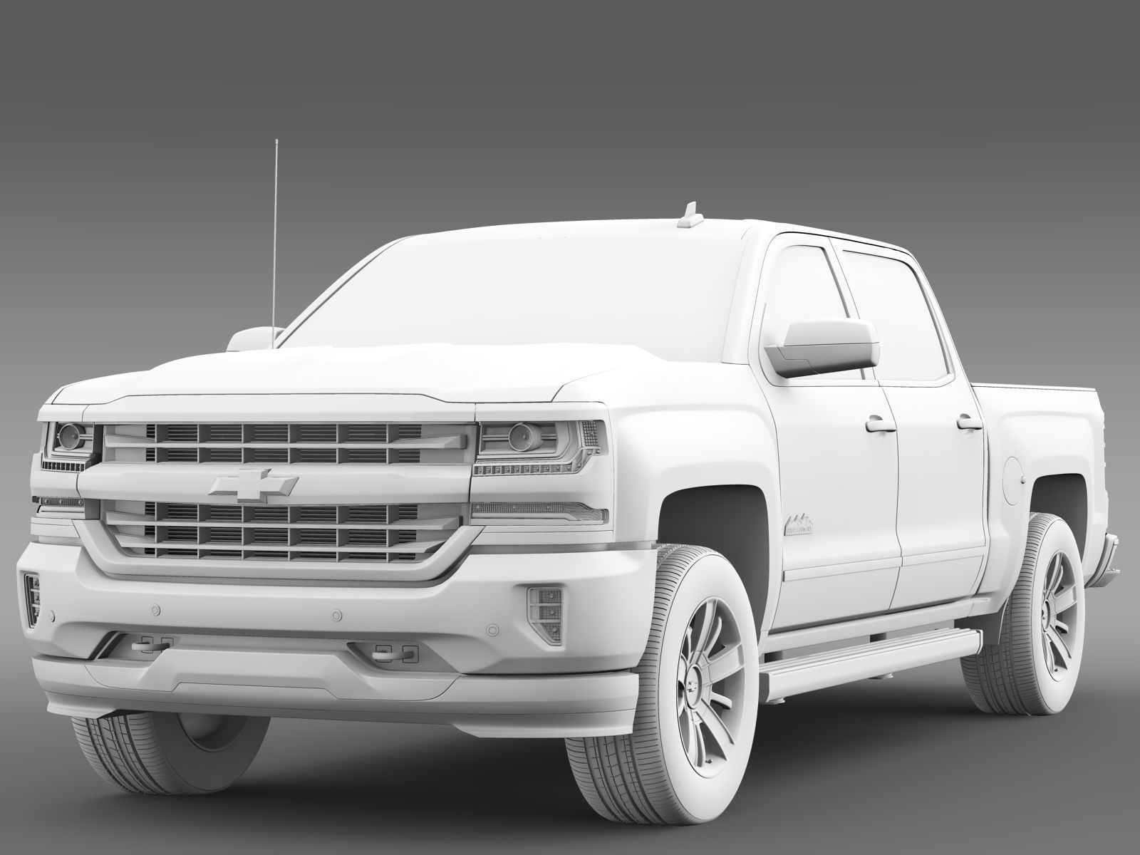 Chevrolet Silverado High Country ShB 2016 3D model_7
