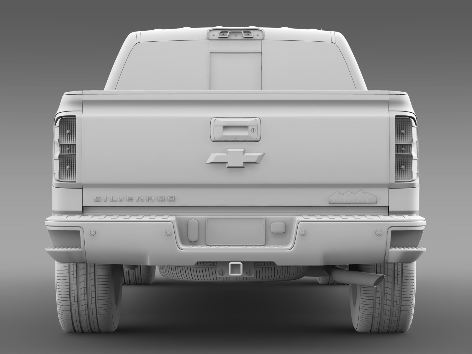 Chevrolet Silverado High Country ShB 2016 3D model_4