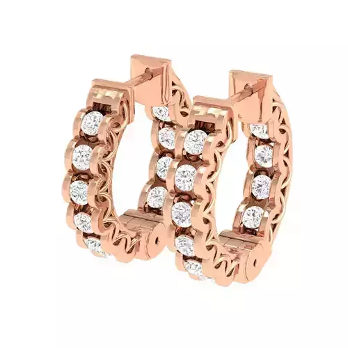 Women Earrings 3dm stl render detail  3D print model