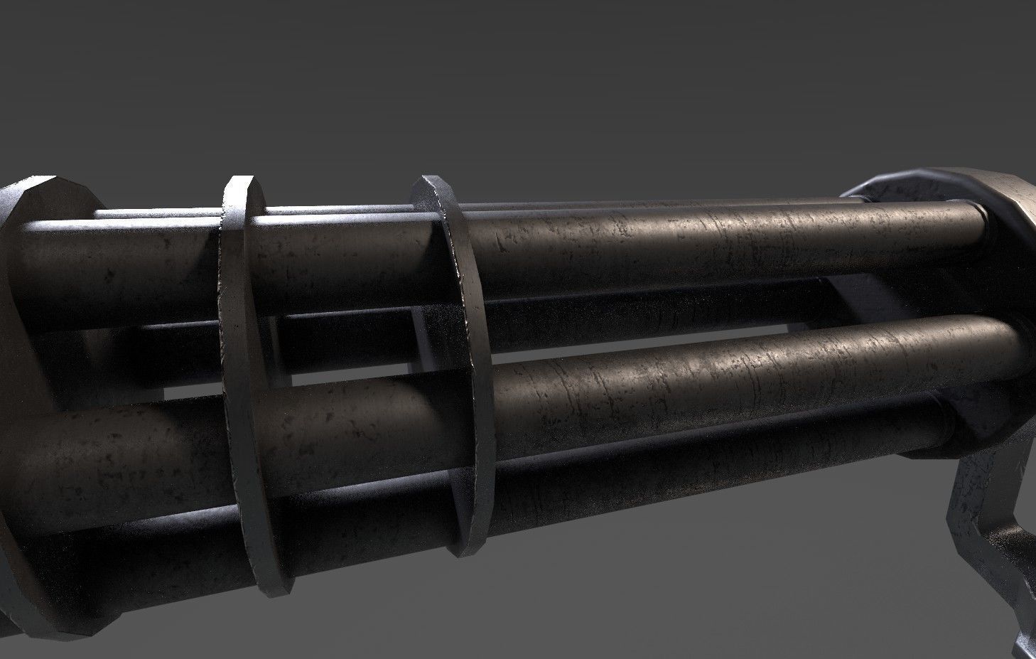 M134 Minigun Realtime Low-poly 3D model_2