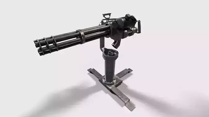 M134 Minigun Realtime Low-poly 3D model