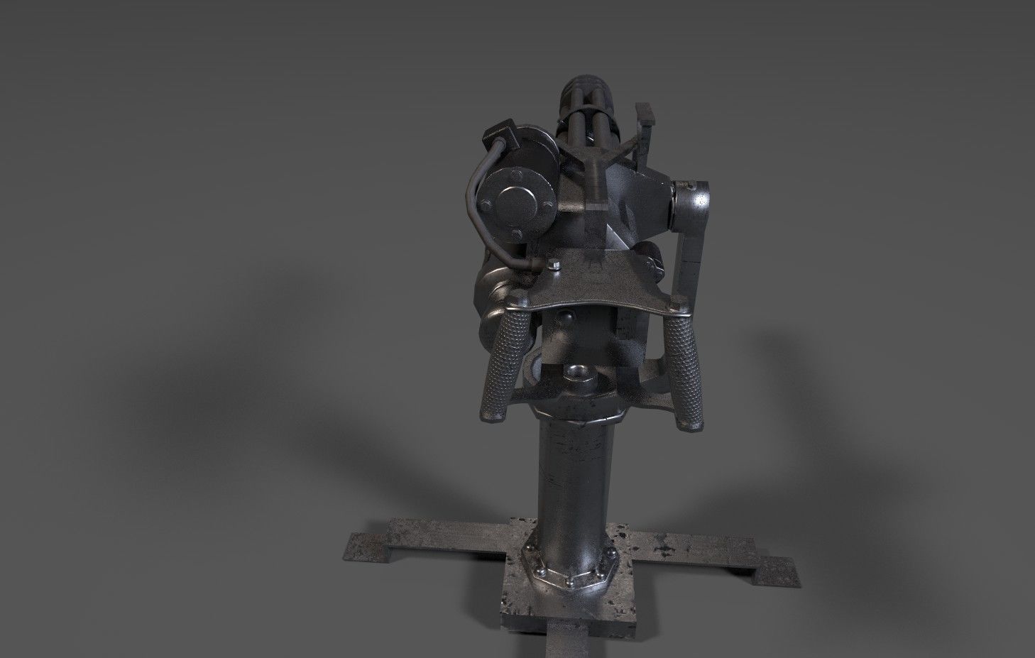 M134 Minigun Realtime Low-poly 3D model_8