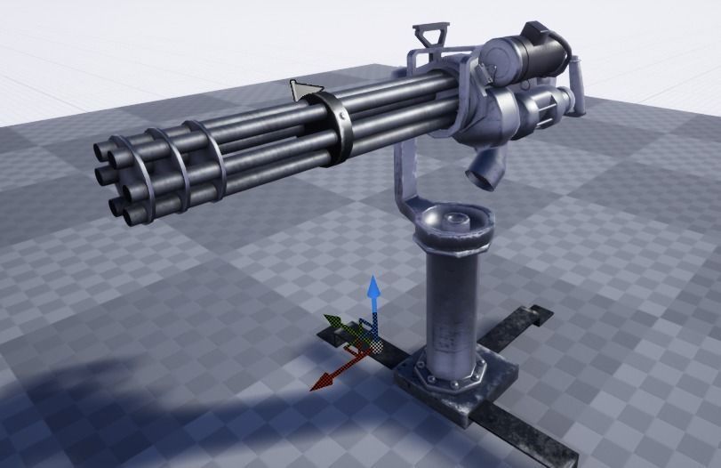 M134 Minigun Realtime Low-poly 3D model_9