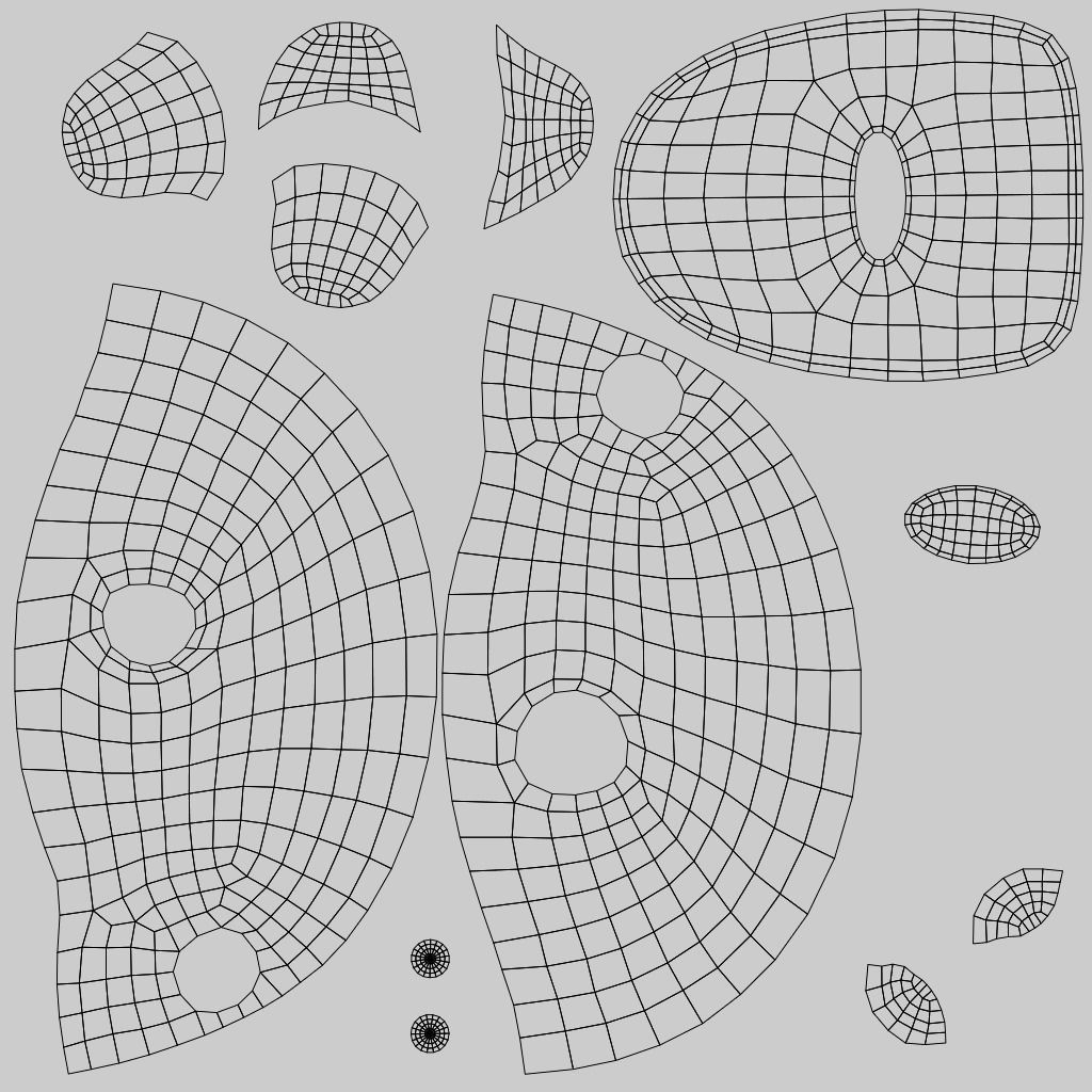 Orange mini cute creature Low-poly 3D model_5