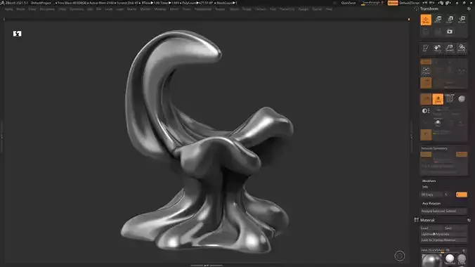 Modern Abstract Decorative sculpture 3d print model 48