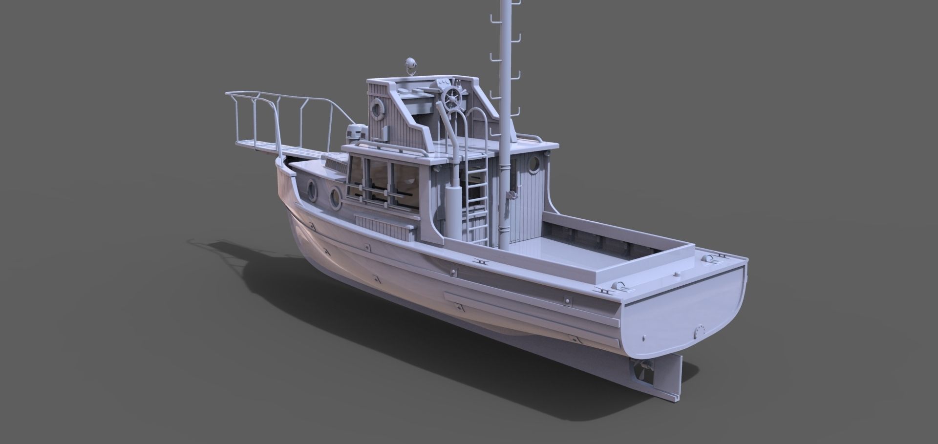 Orca Model fishing boat 3D print model_2