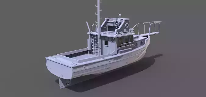 Orca Model fishing boat 3D print model