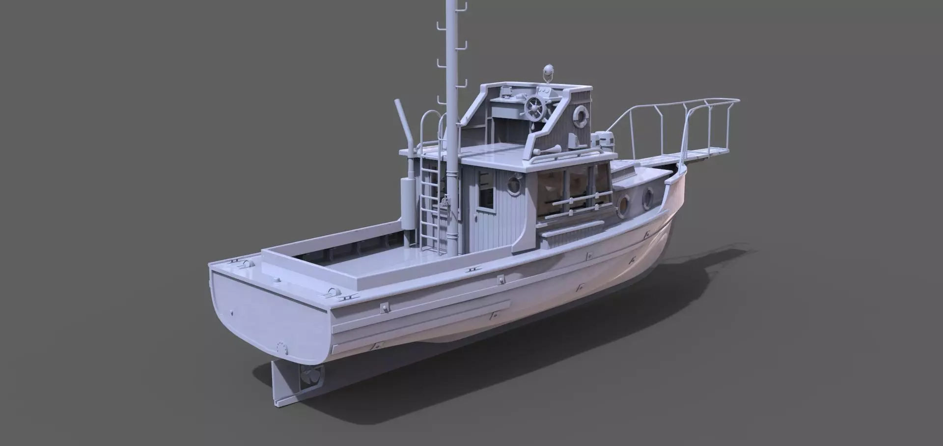 Orca Model fishing boat 3D print model_0