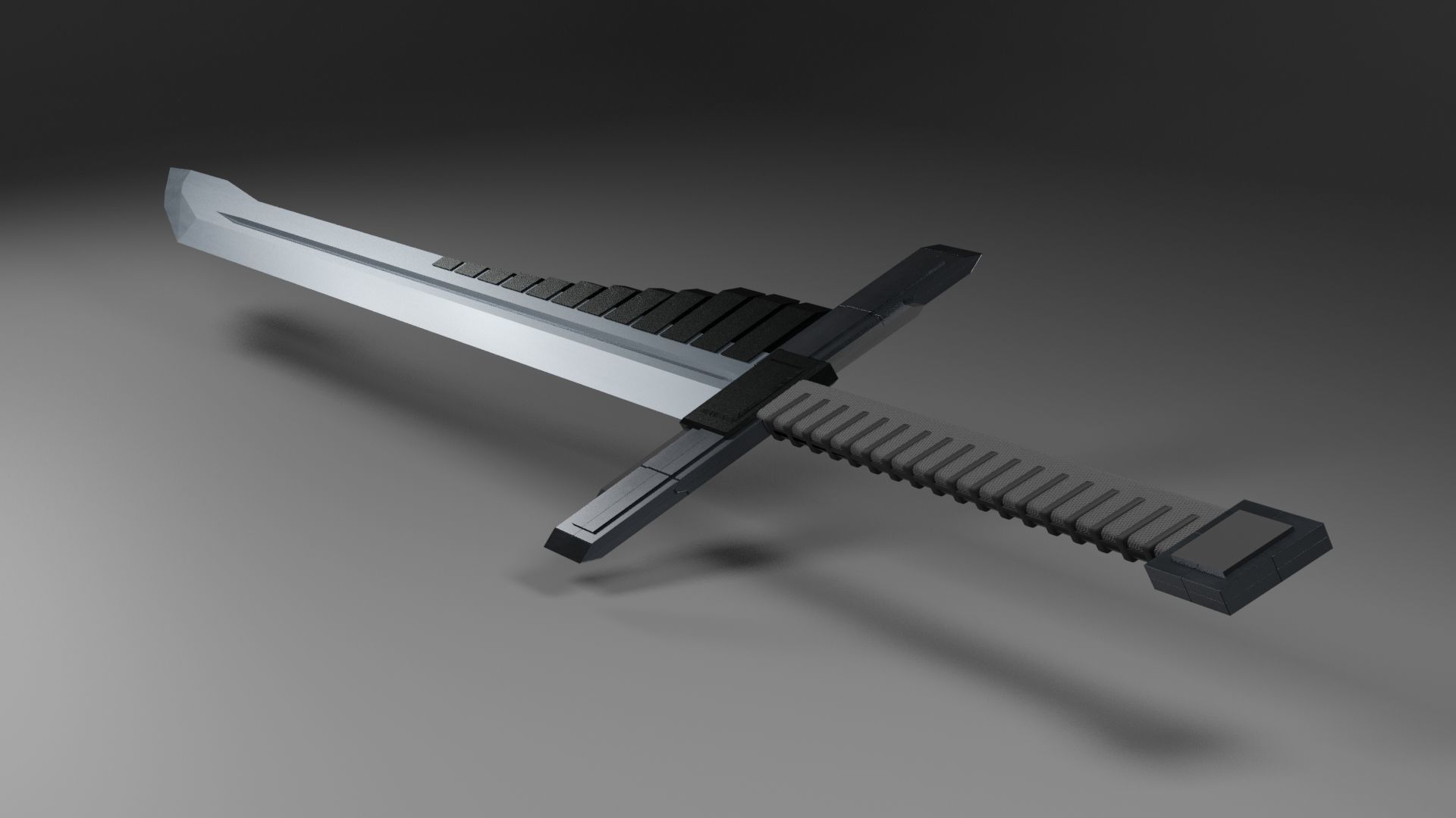 Single Blade Sword Free low-poly 3D model_2