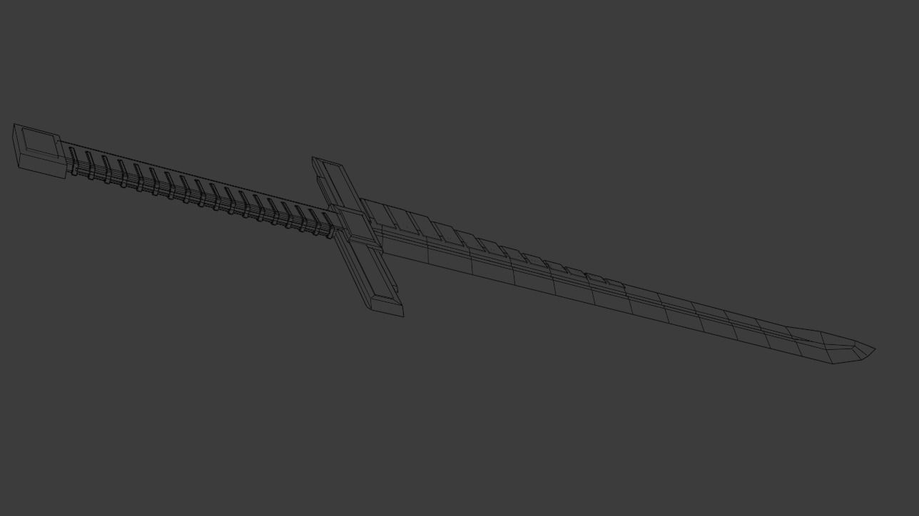 Single Blade Sword Free low-poly 3D model_6
