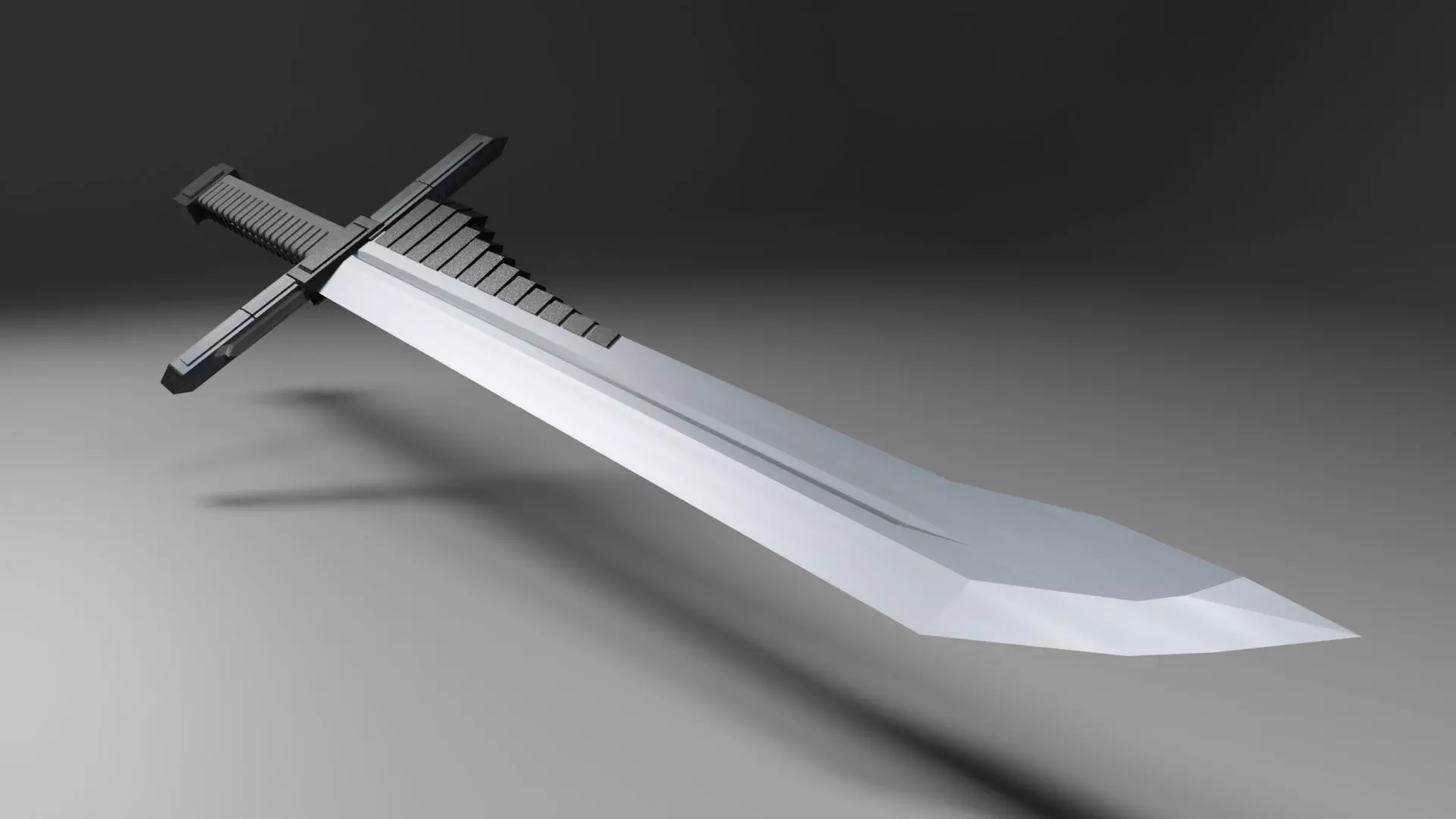 Single Blade Sword Free low-poly 3D model_0
