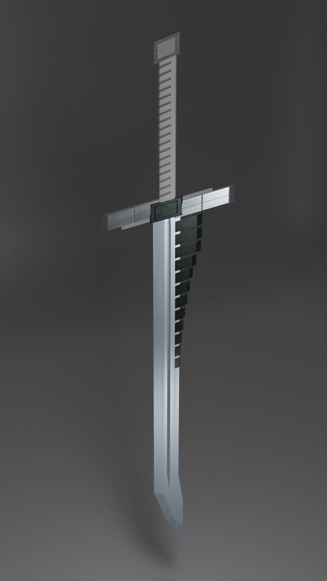 Single Blade Sword Free low-poly 3D model_4