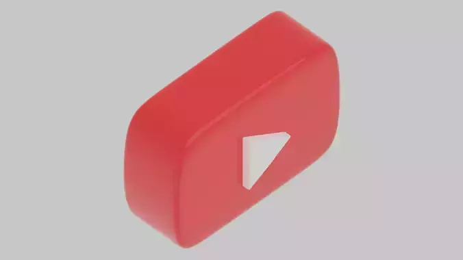 Youtube Logo Free 3D model
