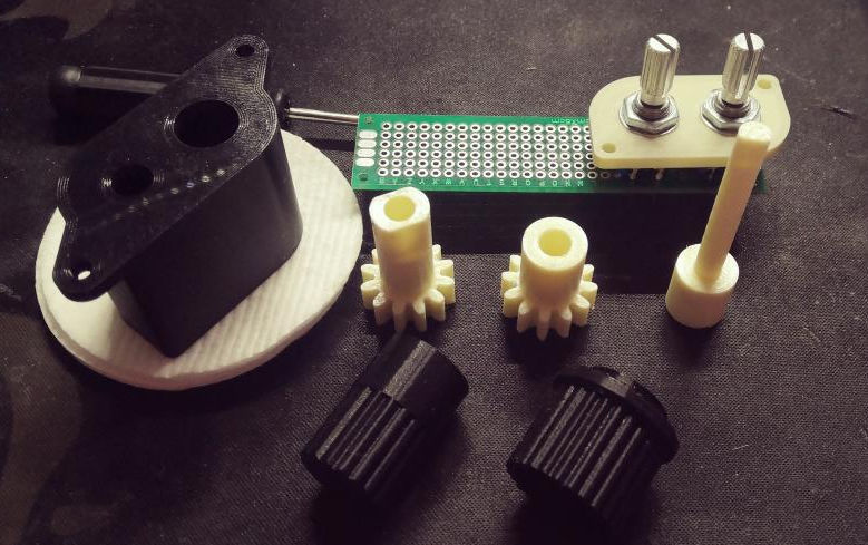 DUAL ROTARY ENCODER - for flight simulator 3D print model_3