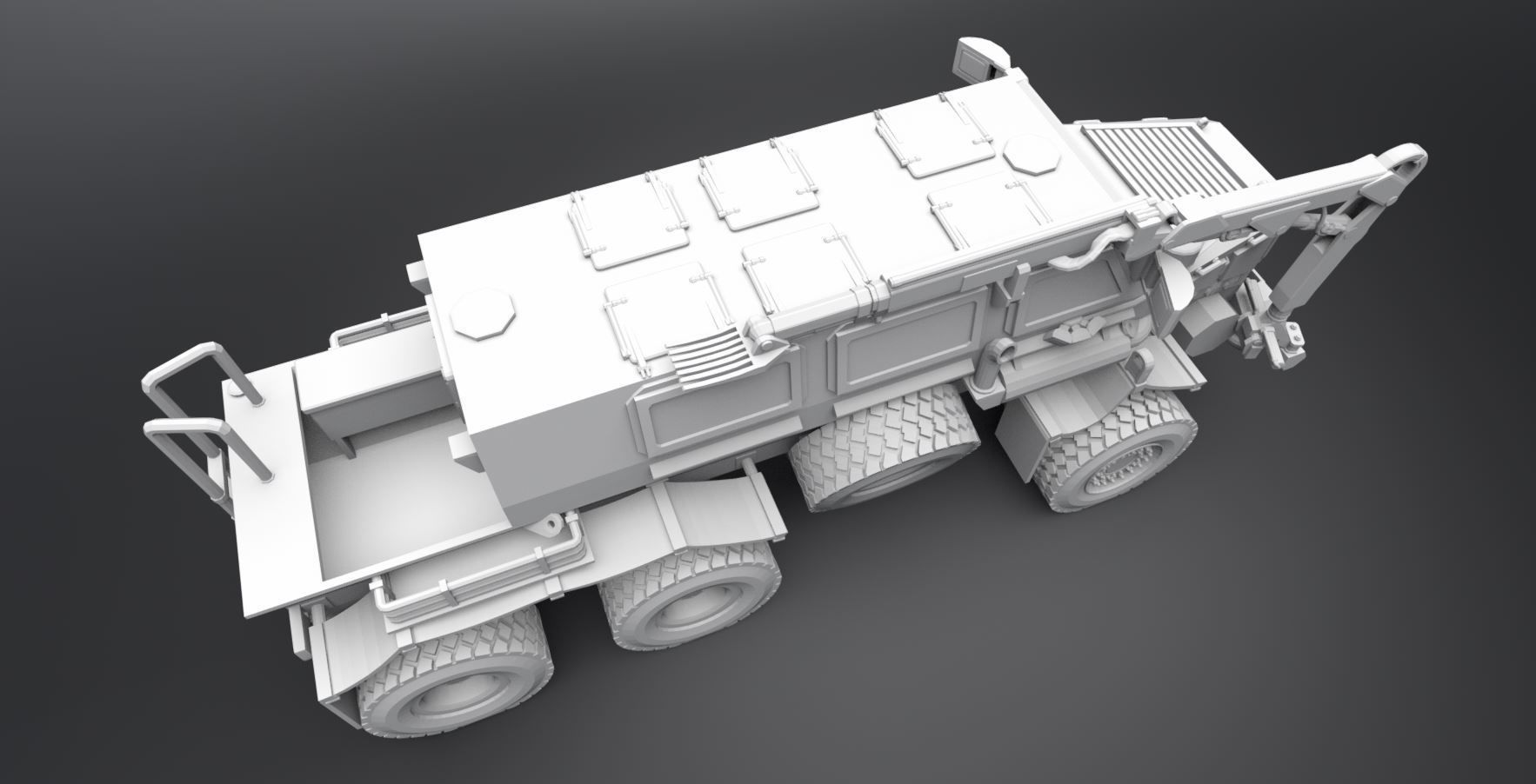 Bufallo MRAP Scale Model 3D print model_3